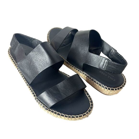 Cole Haan Pinch Grand.Os Womens 10B Comfort Casual Sandal Black Leather Open Toe - Picture 5 of 12